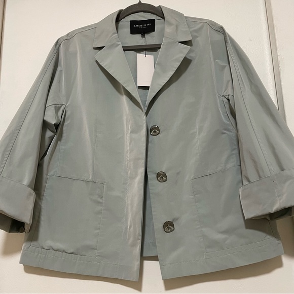 Lafayette 148 New York Mint Button Front Jacket - Picture 1 of 7